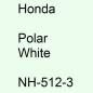 Preview: Honda, Polar White, NH-512-3.